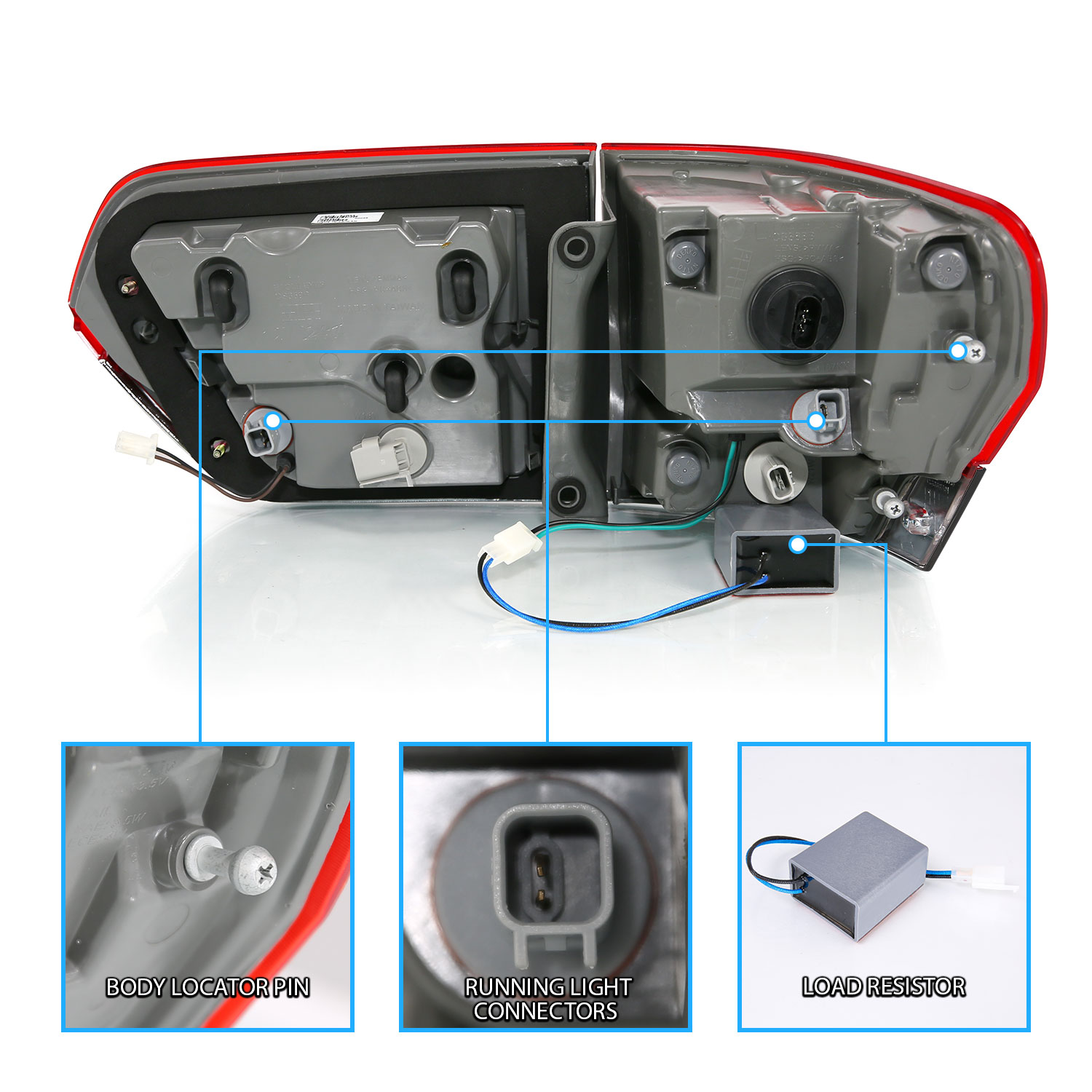 20142020 Jeep Grand Cherokee Red Black Clear LED Brake Tail Lights RH